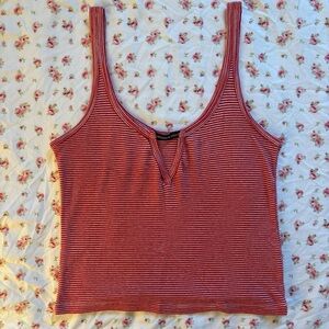 Brandy Melville Red and white striped tank top.